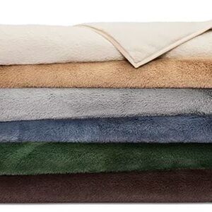 Hudson Park Collection Luxurious Rabbit Blanket Throw Tan